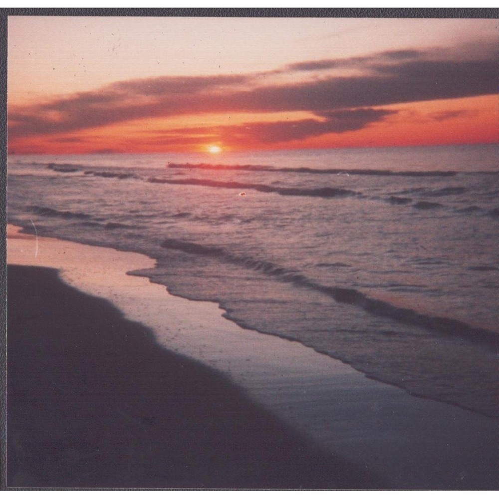 Vintage 1970s Square Snapshot Photo Sunset Gulf of Mexico Ft Walton Beach FL
